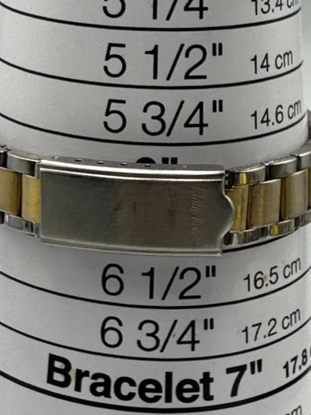 Philip Persio Watch Women Silver Gold Two Tone Black Dial 24MM New Battery 6.5